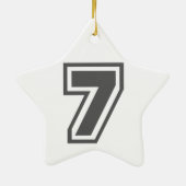 Nummer 7 keramisch ornament (Achterkant)