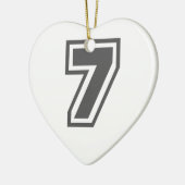 Nummer 7 keramisch ornament (Links)