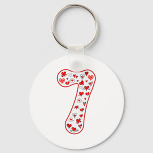 Nummer 7 Koppel Kostuum Duo 67 Meme Zes Zeven Vale Sleutelhanger