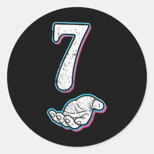 Nummer 7 Matching 67 Meme Halloween Kostuum Heren Ronde Sticker