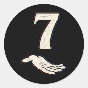 Nummer 7 Matching 67 Meme Halloween Kostuum Mannen Ronde Sticker