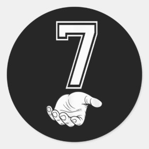 Nummer 7 Matching 67 Meme Halloween Kostuum Mannen Ronde Sticker