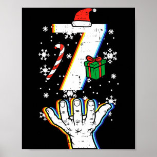 Nummer 7 Matching 67 Meme Kerstmis 6 7 Xmas Mannen Poster