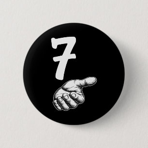 Nummer 7 Matching Duo 67 Meme Gen Alpha Slang Hall Ronde Button 5,7 Cm