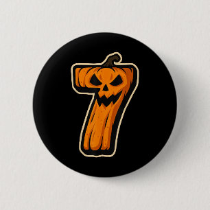 Nummer 7 Pompoen 67 Meme Koppel Halloween Ronde Button 5,7 Cm