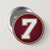 Nummer 7 ronde button 7,6 cm (Voorkant /achterkant)