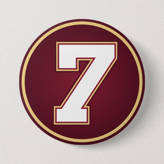 Nummer 7 ronde button 7,6 cm (Voorkant)