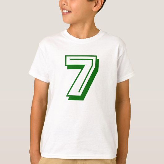 nummer 7 t-shirt (Voorkant)