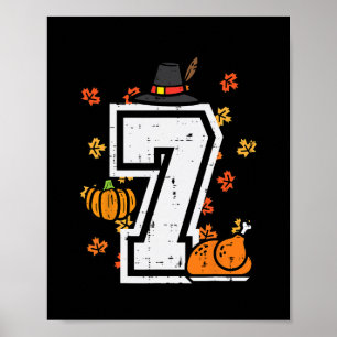 Nummer 7 Thanksgiving 6 7 Matching 67 Meme Mannen Poster