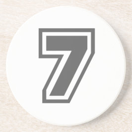 Nummer 7 zandsteen onderzetter