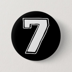 Nummer 7 Zes Zeven 6 7 Meme 67 Grappige 7e Verjaar Ronde Button 5,7 Cm