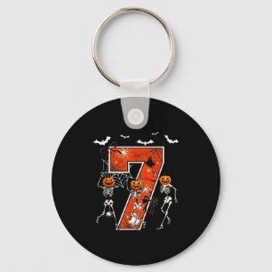 Nummer 7 Zes Zeven Meme 6 7 Halloween Dansende Ske Sleutelhanger