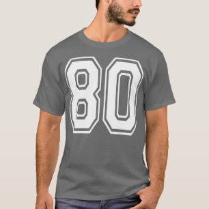 Nummer 80 Birthday Varsity Sports Team Jersey T-shirt