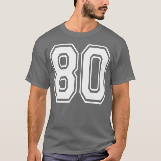 Nummer 80 Birthday Varsity Sports Team Jersey T-shirt
