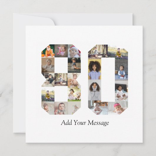 Nummer 80 Fotocollage Aankondiging (Voorkant)