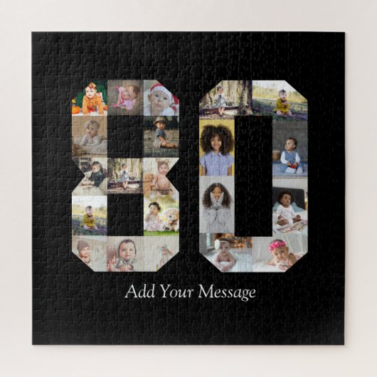 Nummer 80 Fotocollage Legpuzzel (Verticaal)