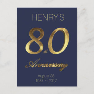 Nummer 80 het Blauwe Goud van het 80ste Jubileum Briefkaart