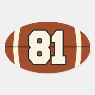 Nummer 81 Football Sticker