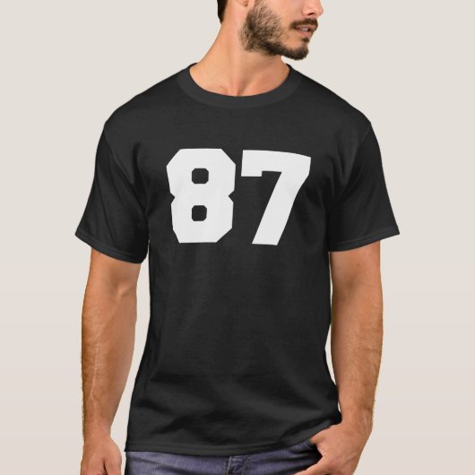 Nummer 87 Sport Jersey Speler 87 Fan FRONT Print T-shirt (Voorkant)