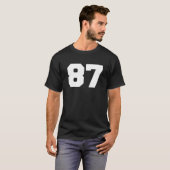 Nummer 87 Sport Jersey Speler 87 Fan FRONT Print T-shirt (Voorkant volledig)
