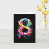 Nummer 8 8e verjaardag Acht jaar oude jongens meis Kaart (Gele Bloem)