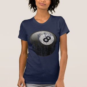 NUMMER 8 BILLIARDS BALL - ERODED AND AGENTSCHAP T-SHIRT