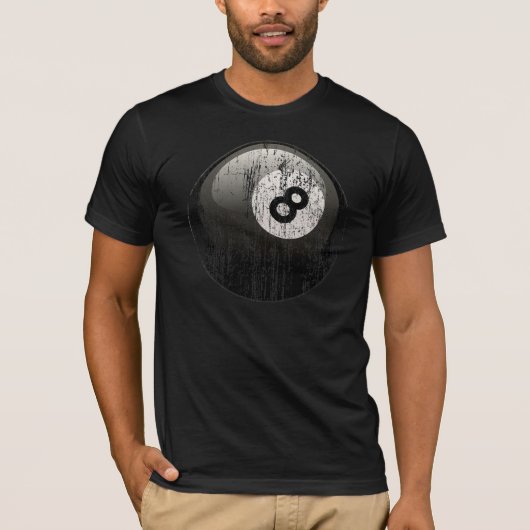 NUMMER 8 BILLIARDS BALL - ERODED AND AGENTSCHAP T-SHIRT (Voorkant)