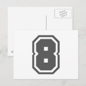 Nummer 8 briefkaart (Voorkant / Achterkant)