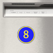 Nummer 8 in een cirkel magneet (Insitu (Vaatwasser))