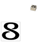 Nummer 8 Rubber Art Stempel (Gestempeld)