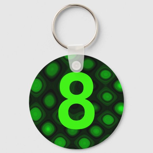 Nummer 8 sleutelhanger (Voorkant)