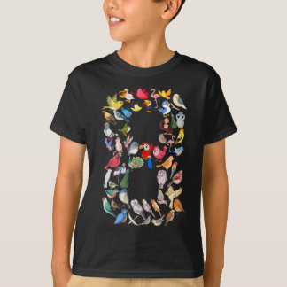 Nummer 8 Vogels Thema 8 Jaar Jongens Kinder T-shirt