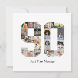 Nummer 90 Fotocollage Kaart