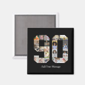 Nummer 90 Fotocollage Magneet (Voorkant / Achterkant)