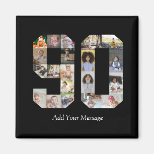 Nummer 90 Fotocollage Magneet