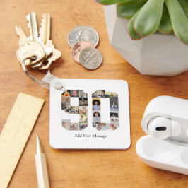 Nummer 90 Fotocollage Sleutelhanger