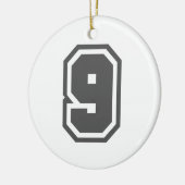 Nummer 9 keramisch ornament (Links)