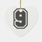 Nummer 9 keramisch ornament (Achterkant)