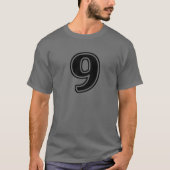 Nummer 9 Nine voorzijde T-shirt (Voorkant)