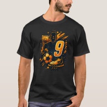 Nummer 9 Sport T-shirt – Football & Basketbal
