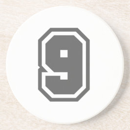 Nummer 9 zandsteen onderzetter