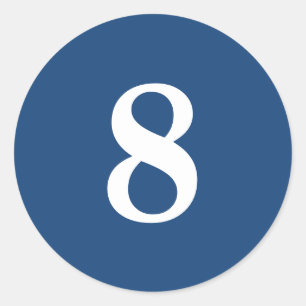 Nummer Acht planningsbenodigdheden eenvoudig 8 mar Ronde Sticker
