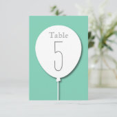 Nummer ballongebeurtenistabel kaart (Staand voorkant)