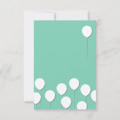 Nummer ballongebeurtenistabel kaart (Achterkant)