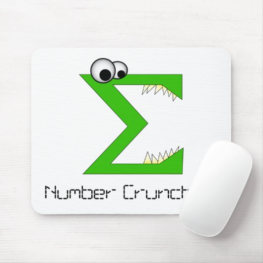 Nummer Cruncher Mousepad Muismat (Met muis)