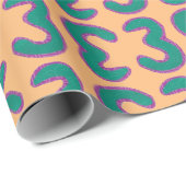 Nummer Drie Verpakkend Document Cadeaupapier (Rol Hoek)