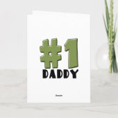 Nummer één, #1 Pap vader en jongen kind Kaart (Achterkant)