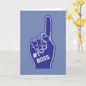 Nummer één baas schuim vinger kaart (Gele Bloem)