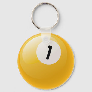 NUMMER ÉÉN BILLIARDS BALL SLEUTELHANGER