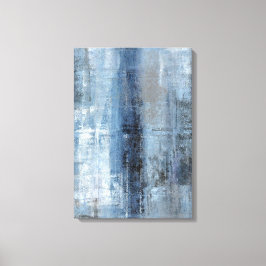 'Nummer Een' Blauw en Grijs Abstract Art Print